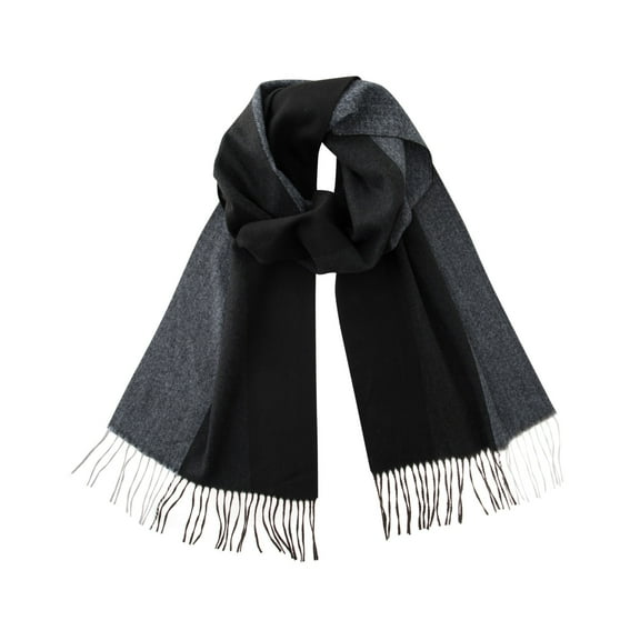 Calvin & Olivia Ultra-Soft Comfort Feel Unisex Winter Solid Plain Scarves Wool Feel Classic Super Soft Luxurious Scarf Black Charcoal Gray