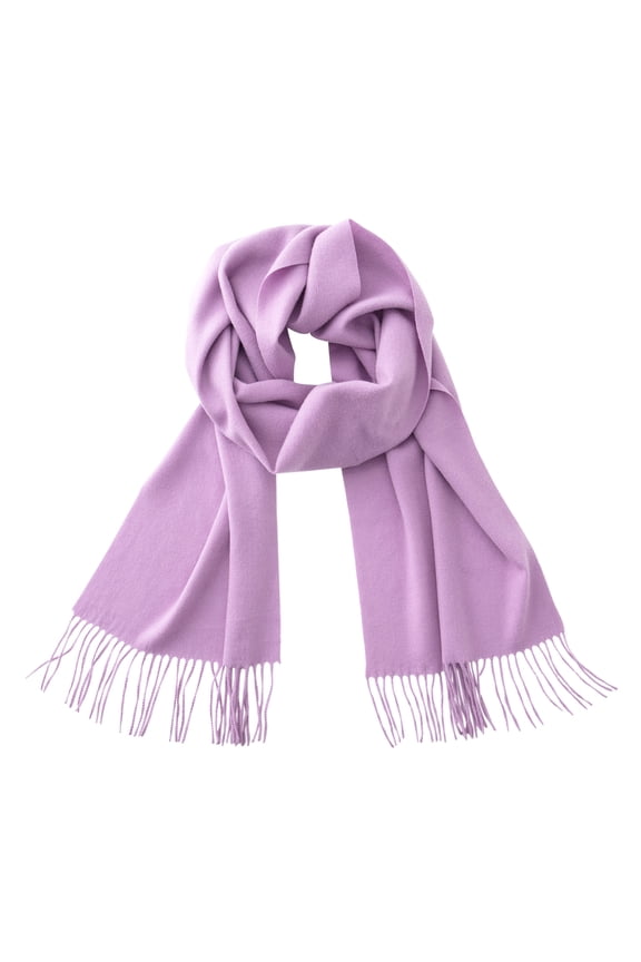Ultra-Soft Comfort Feel Unisex Winter Solid Plain Scarves Wool Feel Classic Super Soft Luxurious Scarf Lilac