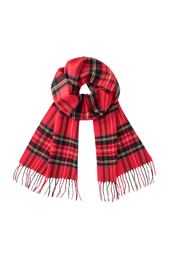 Ultra-Soft Comfort Feel Unisex Winter Solid Plain Scarves Wool Feel Classic Super Soft Luxurious Scarf Royal Stewart Tartan