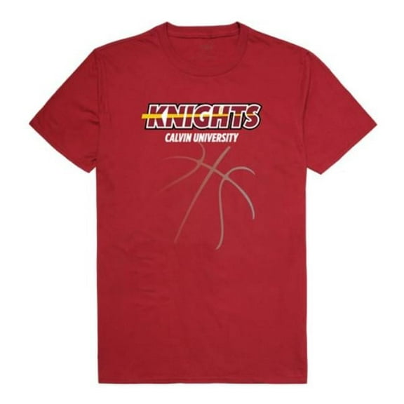Calvin University Knights College Basketball T-Shirt, Cardinal - 2XL