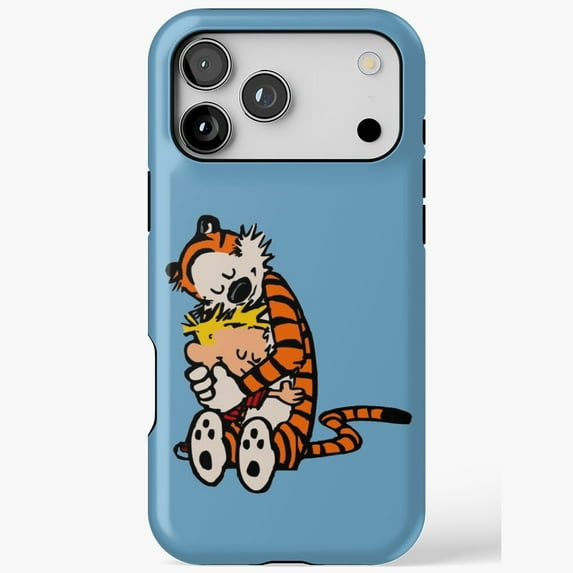 Calvin and Hobbes classic comic duo art iPhone Case 17 to 11 Pro Max