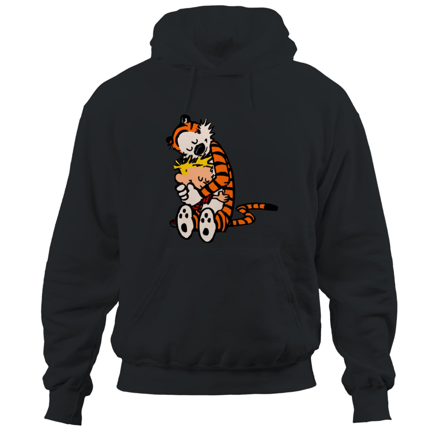 Calvin and Hobbes had funny hug Unisex Cotton Hoodie