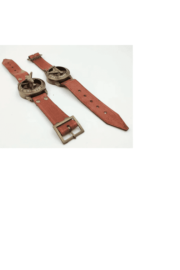 Handmade Nautical Wrist Compass Sundial Watch  Vintage Style, Antique Look Compass for Collectors And Gifting