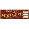 thumbnail image 1 of Calvin's Man Cave Rules Red Metal Sign Gift 6x18 106180004254, 1 of 1
