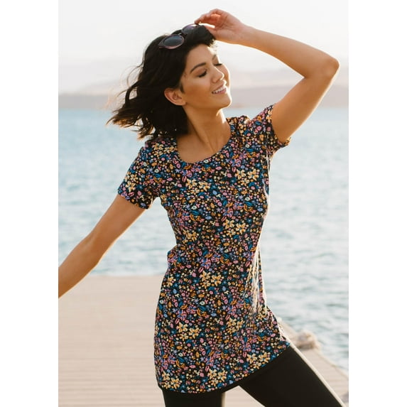 Calypsa Women's and Women's Plus Anna Swim Tunic
