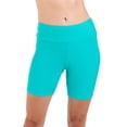 thumbnail image 1 of Calypsa Women's and Women's Plus High Waisted Mid-Thigh Swim Shorts, 1 of 3