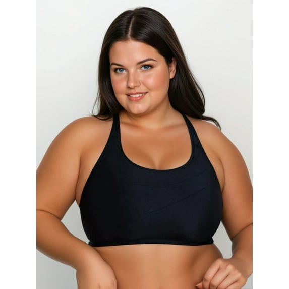 Calypsa Women's and Women's Plus Racerback Swim Bra