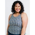 thumbnail image 1 of Calypsa Women's and Women's Plus Tankini Maya Swim Top with Removable Cups, 1 of 10