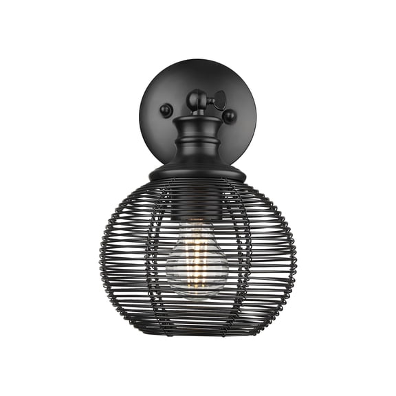 Golden Lighting Calypso 1-light Wall Sconce in Matte Black