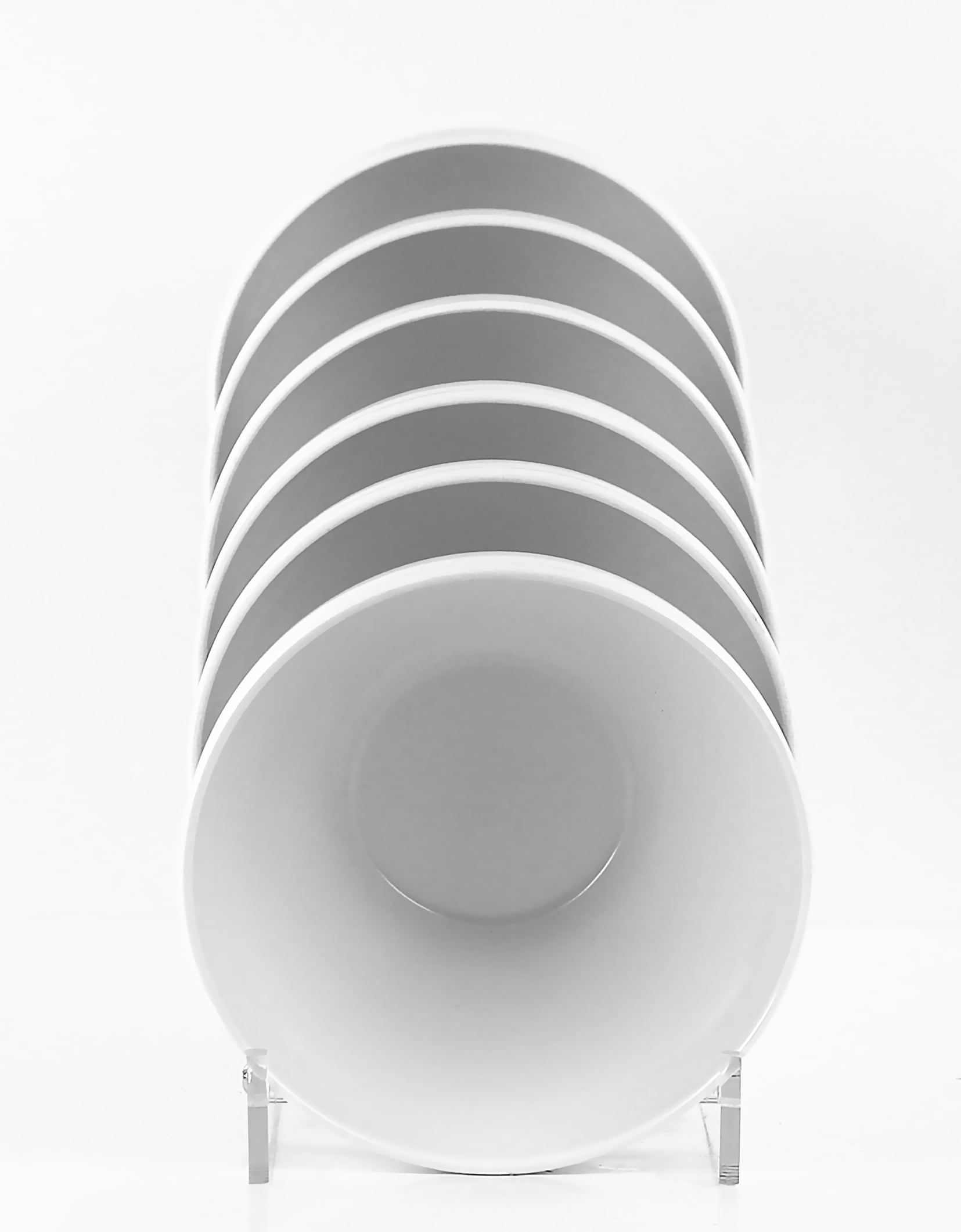 White Melamine 16oz Round Bowls Set of 6