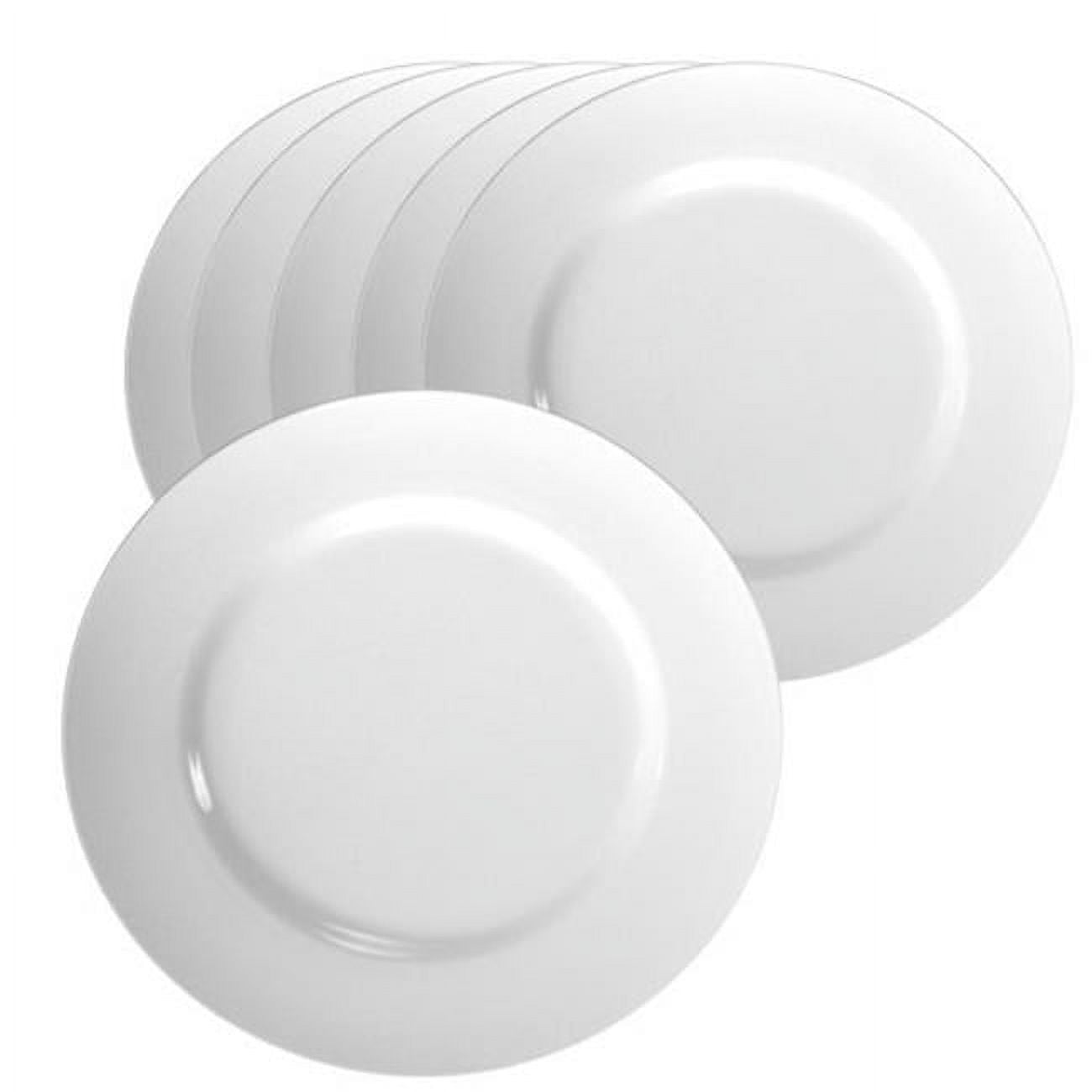 Calypso Basics, 6pc Melamine Salad Plate Set, White