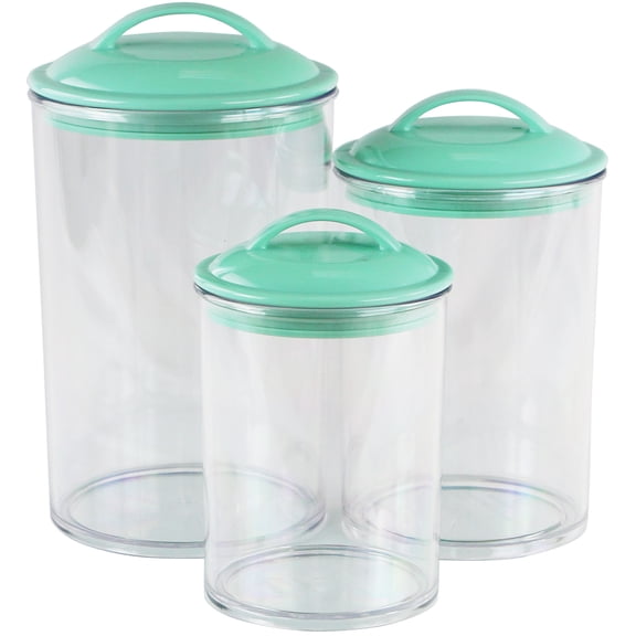 Calypso Basics, Acrylic Canister Set of 3, Seafoam