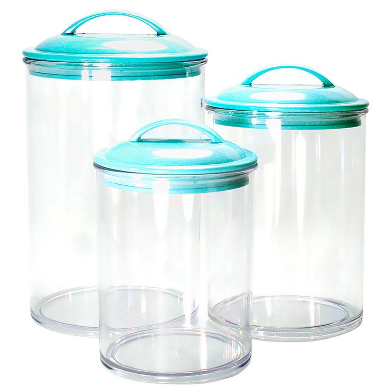 Calypso Basics Acrylic Canister - Set of 3 Black