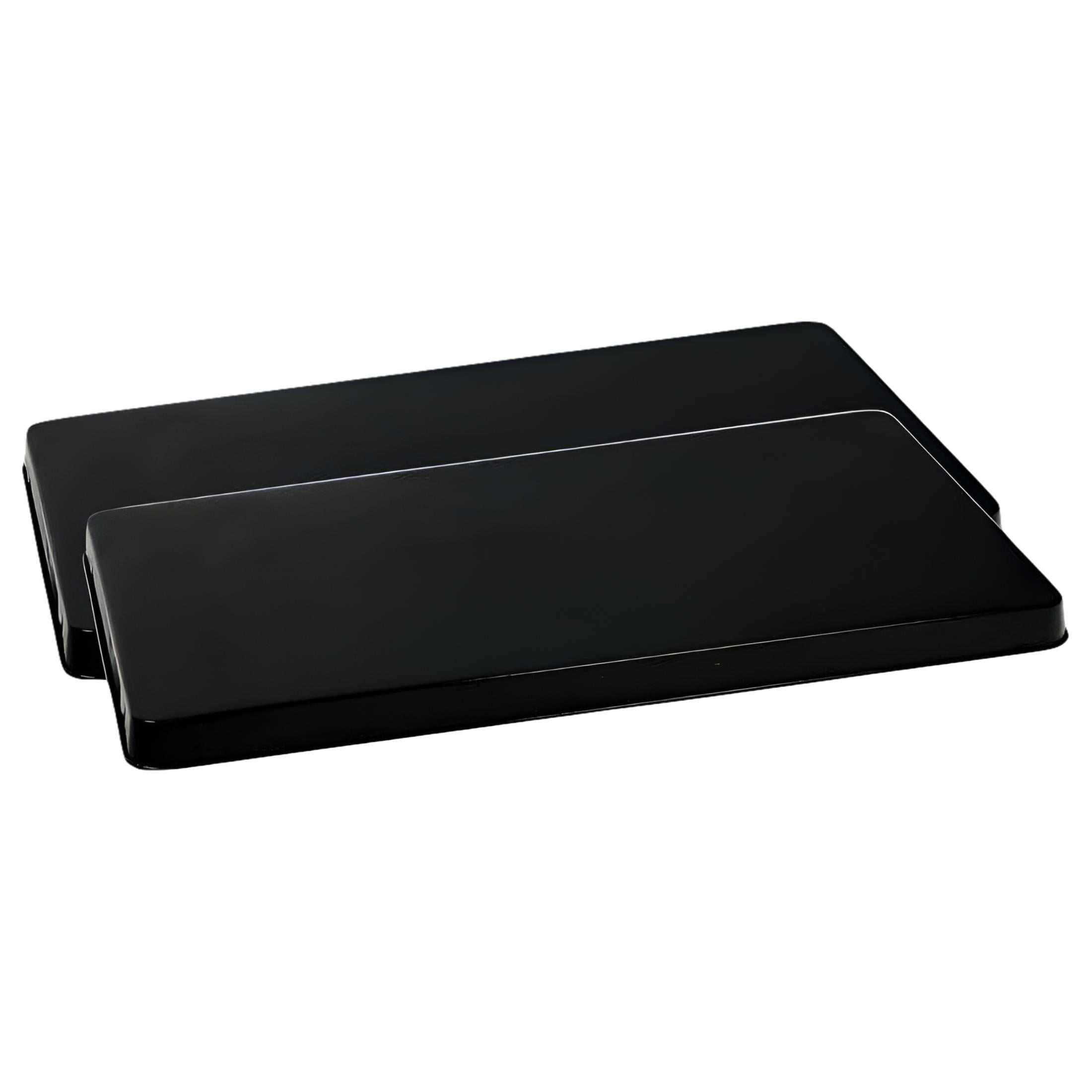 Black Tin Rectangular Burner Covers Set for Gas and Electric Stoves