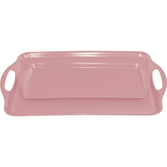Calypso Basics, Tray Set(Tidbit & Rectangular), Pink