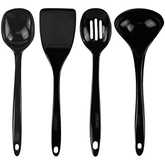 Calypso Basics by  Melamine Utensil Set, Black, 4pc