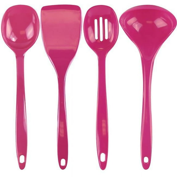 Calypso Basics by Reston Lloyd, 4pc Melamine Utensil Set, Magenta