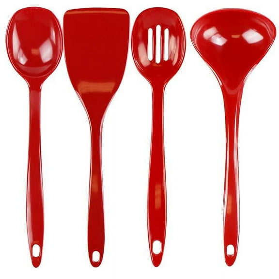 Calypso Basics by Reston Lloyd, 4pc Melamine Utensil Set, Red