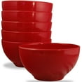 Calypso Basics by Reston Lloyd Melamine Bowl, Set of 6, Red, 16 ounces