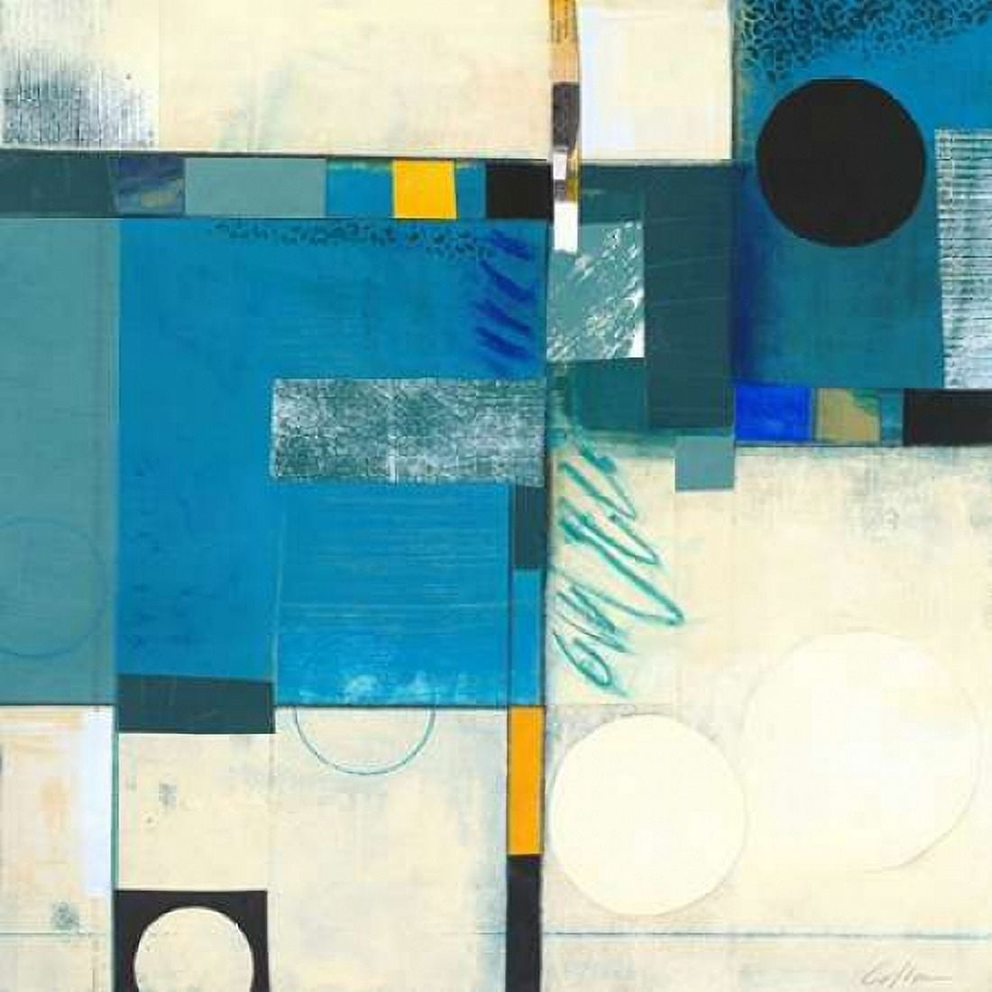 Calypso Blue I Canvas Art - Deborah T Colter (24 x 24)