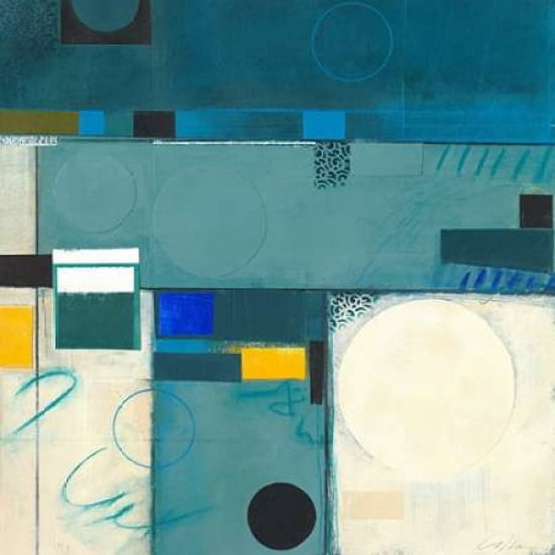 Calypso Blue III Canvas Art - Deborah T Colter (24 x 24)