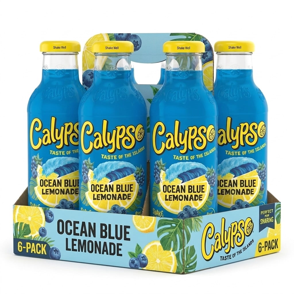 Calypso Blue Lemonade Juice 16 Oz 6 Pack