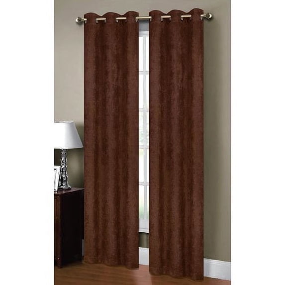 Calypso Embossed Textured Room Darkening 76" x 84" Grommet Curtain Panel Pair