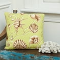 thumbnail image 1 of Calypso Shells Coastal Decorative Decorative Accent Pillow, 14" x 14", 1 of 4