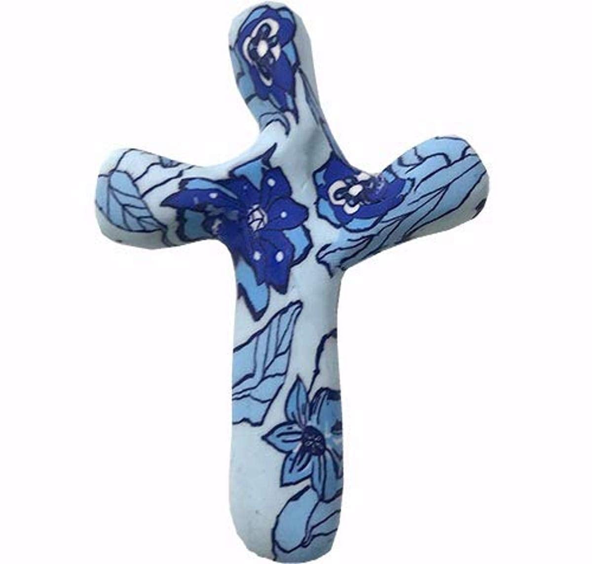 Calypso Studios 149674 Blue Garden Comforting Clay Cross - 5.5 in.