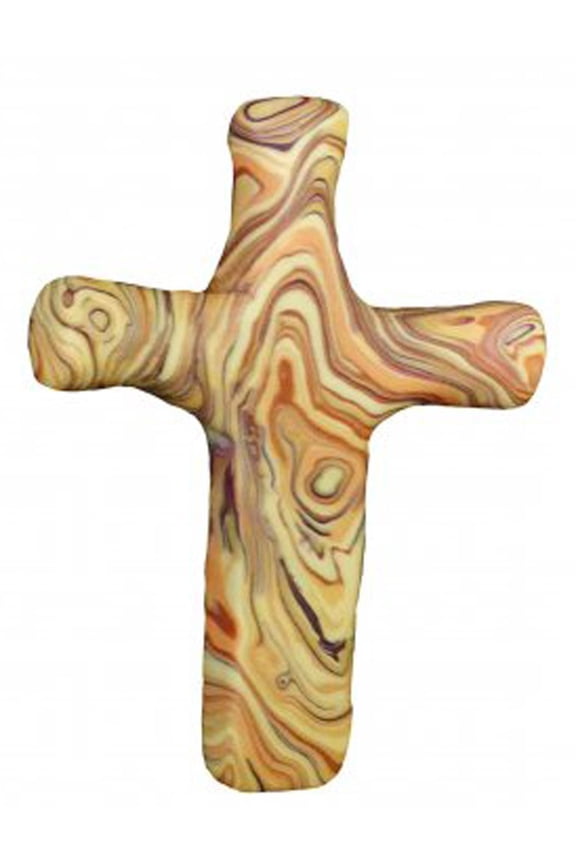 Calypso Studios Inc. 3" Comforting Clay Pocket Cross, Olive Wood
