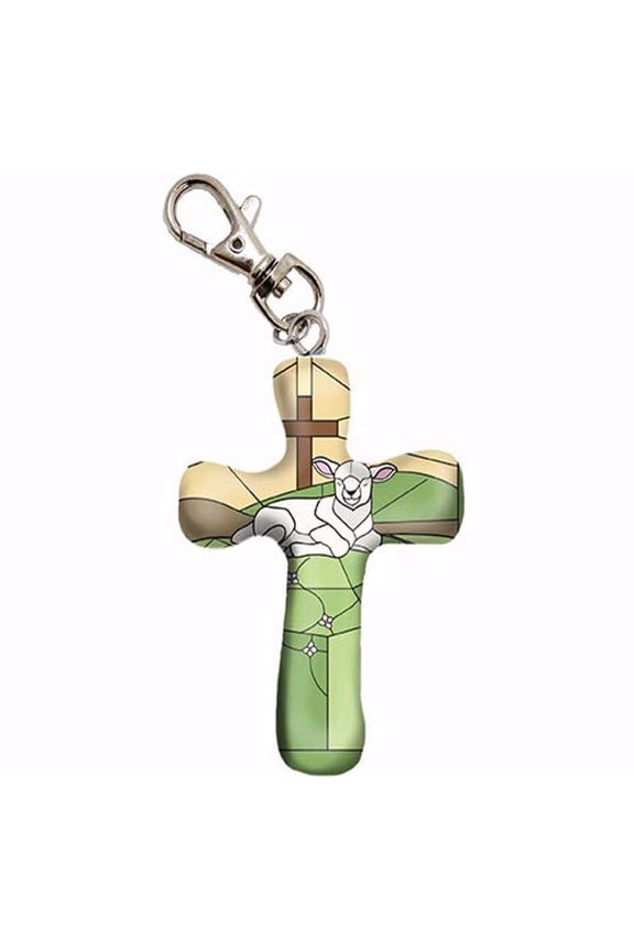 Calypso Studios by First & Main 3" Lamb of God Comforting Clay Cross Clip