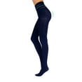thumbnail image 1 of Calzitaly High Waist Pantyhose for Women | Opaque Shaping Tights Winter Pantyhose 80 Den (S, Blue), 1 of 5