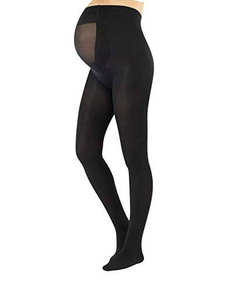 CALZITALY Opaque Zwangerschapspanty | Microvezel Zwangerschapspanty | S, M, L, XL | Zwart, Blauw, Bordeaux, Groen | 100 DEN | Made in Italy (Navy Blauw, L