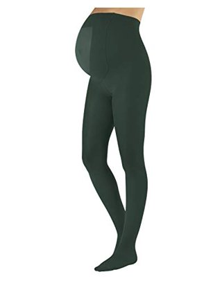 Hunter Green Opaque Stretchy Soft Leotard Tights 