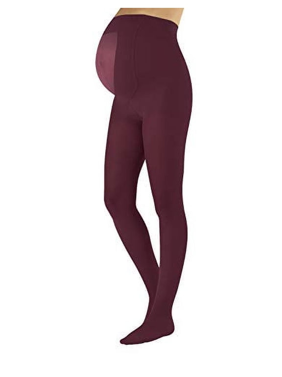 - Opaque Maternity Pantyhose - Pregnancy Tights for Women - 100 DEN Italian Hosiery (M, Wine)