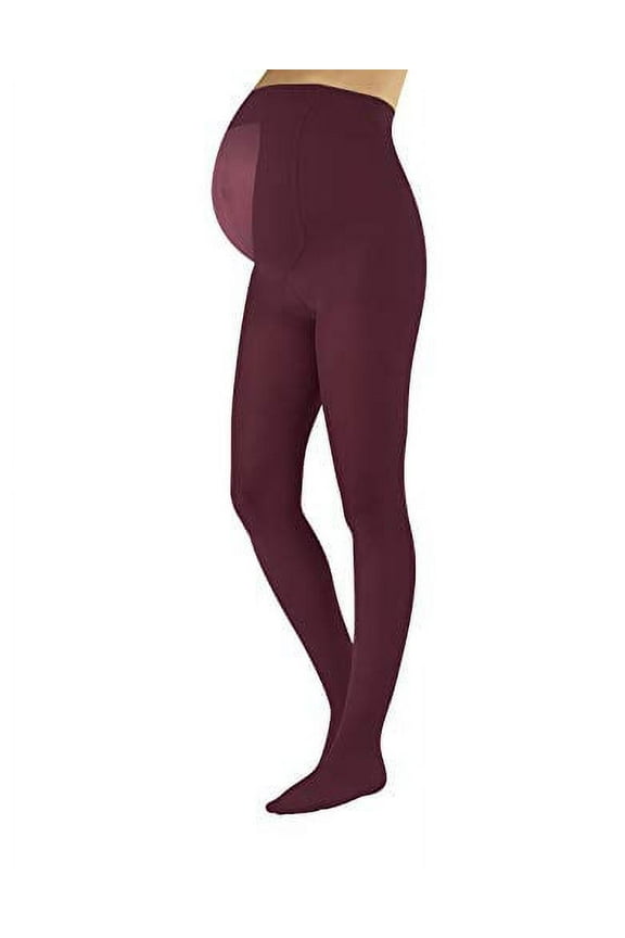 - Opaque Maternity Pantyhose - Pregnancy Tights for Women - 100 DEN Italian Hosiery (S, Wine)