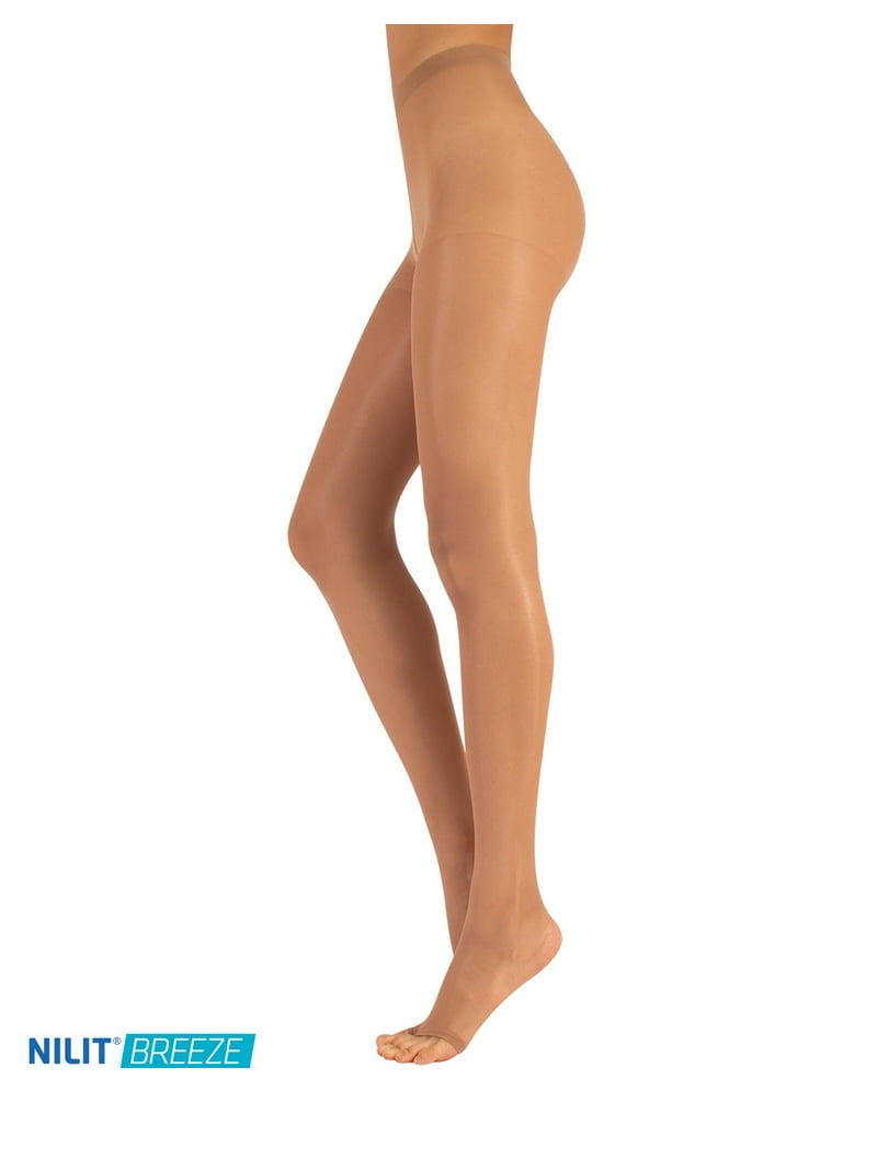 Calzitaly Plus Size Toeless Pantyhose, Sheer Nylons, Cooling Open