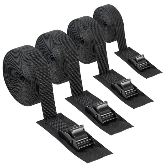 Cam Buckle Lashing Straps 16ft Adjustable Heavy Duty Tie Down Cinch Strap for Motorcycle, Kayak, Car, Truck, Boat, Dirt Bike