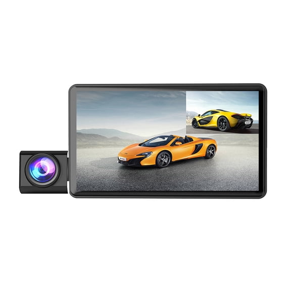 Cam Front Rear Camera 4-inch Screen 1080P with IR Night Car Camera Compact Suitable for Car Taxi 170
