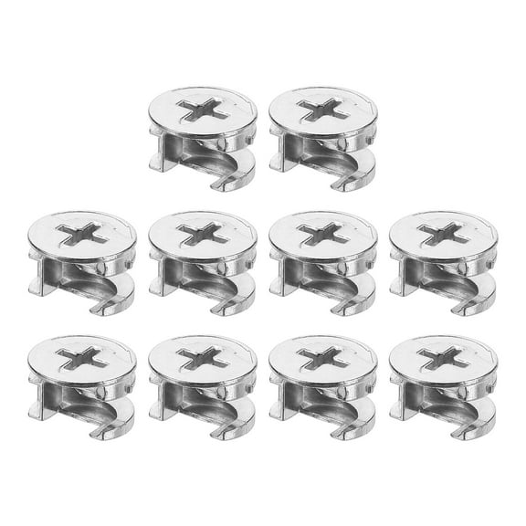 Cam Lock Nut for Furniture, 10pack 15x9.5mm Joint Connector Locking Nuts Furniture Connecting Cam Fittings