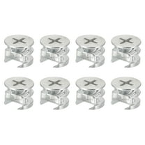 Cam Lock Nut for Furniture, 8 Pack 15x12mm Joint Connector Locking Nuts Furniture Connecting Cam Fittings, White