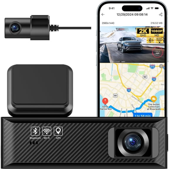 Cam Mini 2, +1080P FHD, -in GPS Camera for , 125? Wide-Angle FOV, HDR, Night Vision, G-Sensor, iOS/Android App, Loop Recording, Parking , Time-Lapse