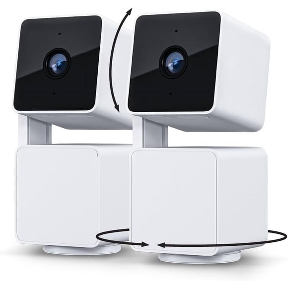 Cam Pan v3 Indoor/Outdoor IP65-Rated 1080p Pan/Tilt/Zoom Wi-Fi Smart Home Security Camera with Color Night Vision, 2-Way Audio, Compatible with Alexa & Google Assistant, White, 2-Pack