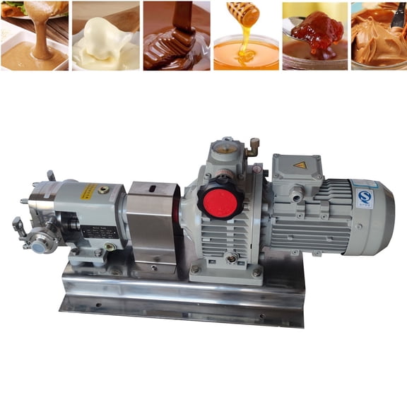 Cam Rotor Pump Stainless Steel Rotary Lobe Pump Food Liquid Paste Colloid Pump Three-lobe Pumps 220V