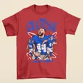 thumbnail image 1 of Cam Skattebo Cartoon Style New York Football T-Shirt, 1 of 2
