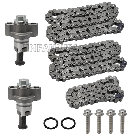 Cam Timing Chains & Camshaft Tensioner Kit for Kawasaki Brute Force 750 Teryx 800 Prairie KFX700 Arctic Cat 650 V2 ATV UTV