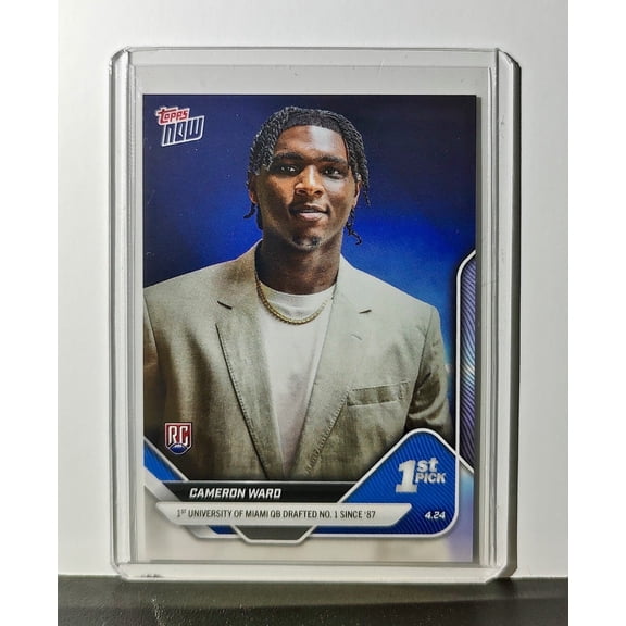 Cam Ward Rookie 2025 NFL Draft #D-1 Topps Football Card Tennessee Titans