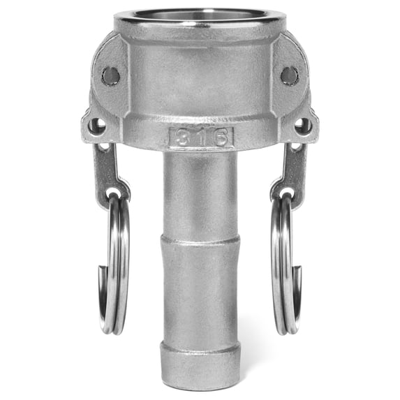 Cam and Groove Fitting, 304SS, C, 3" Coupler x 3" Hose Shank