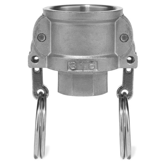 Cam and Groove Fitting, 304SS, D, 2" Coupler x 2" Female NPT