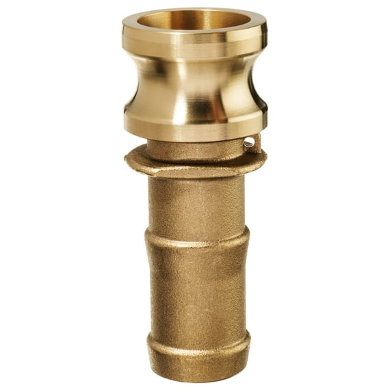 Cam and Groove Fitting - Brass - Type E - 1/2" Adapter x 1/2" Hose Barb